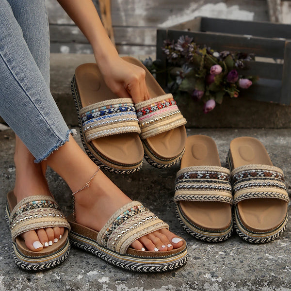 Bohemian Handmade Espadrilles Slides