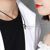 2PC/Set Fashion Magnet Necklace for Couple - Stainless Steel Heart Pendant