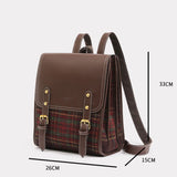 Retro Plaid Backpack for School, Travel, and Everyday Use