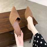 Mule High Heel Slippers - Pointed Toe Slides