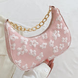 Flower Print Chain Purse