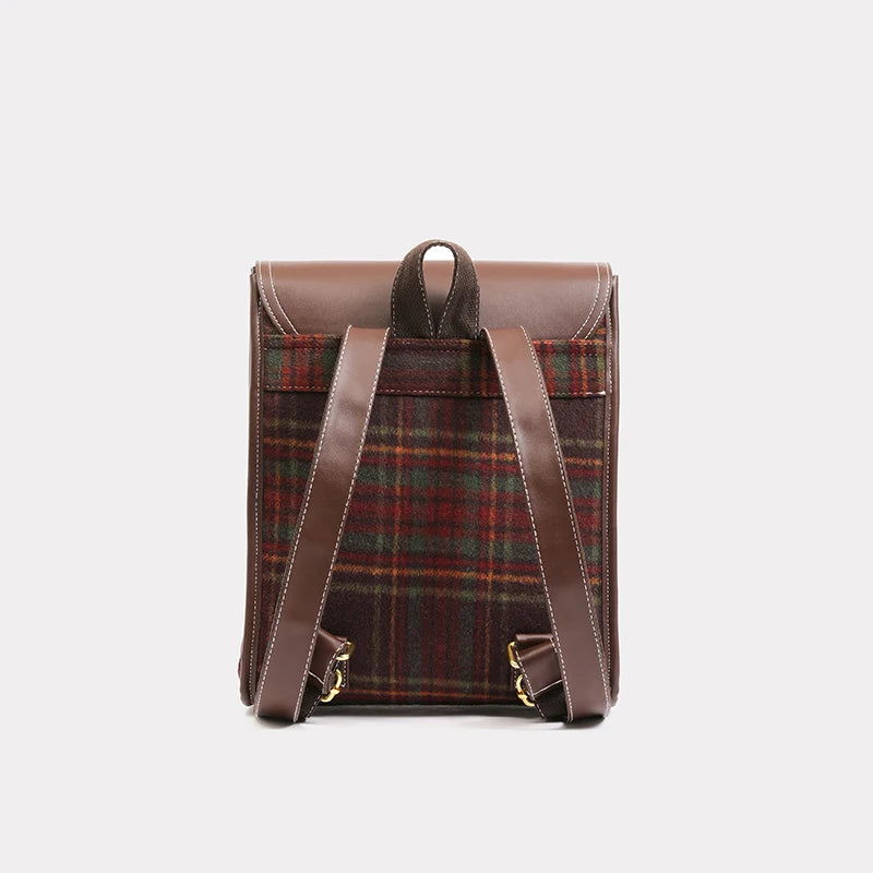 Retro Plaid Backpack for School, Travel, and Everyday Use