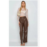 Women's Leather Pants – Slim Zipper Classic Leather Trousers