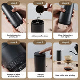 Automatic Mini 38 Levels Adjustment Drip Hand Coffee Bean Grinder