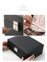 Large Capacity Jewelry Box Double Layer with Lock