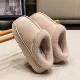 Fluffy Slippers for Men and Women: Winter Anti-Slip Fur Lined House Slippers