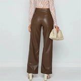 Women's Leather Pants – Slim Zipper Classic Leather Trousers