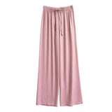 High Waist Satin Pajama Pants