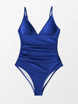 One-piece dress swimsuit - Pure color swimsuit