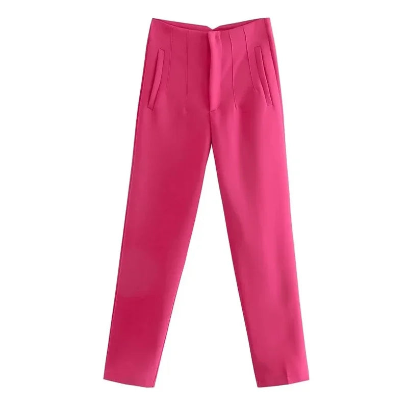 Women's High Waisted Casual Dress Trousers