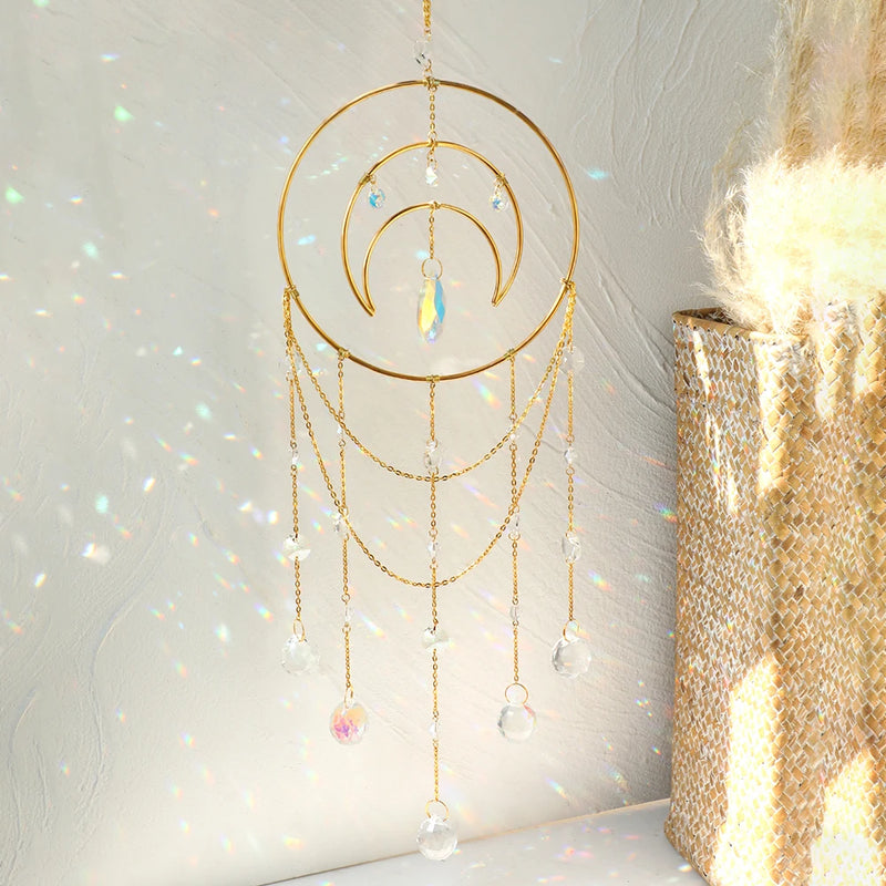 Crystal Suncatcher Chandelier – Rainbow Window Prism Dream Catcher