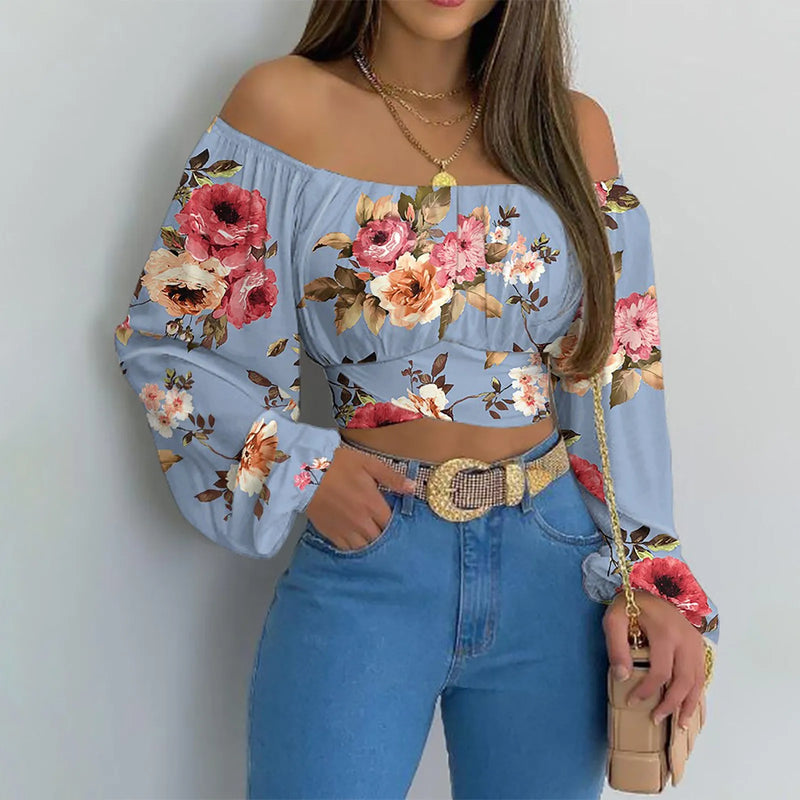 Off Shoulder Ruched Tie Back Crop Top