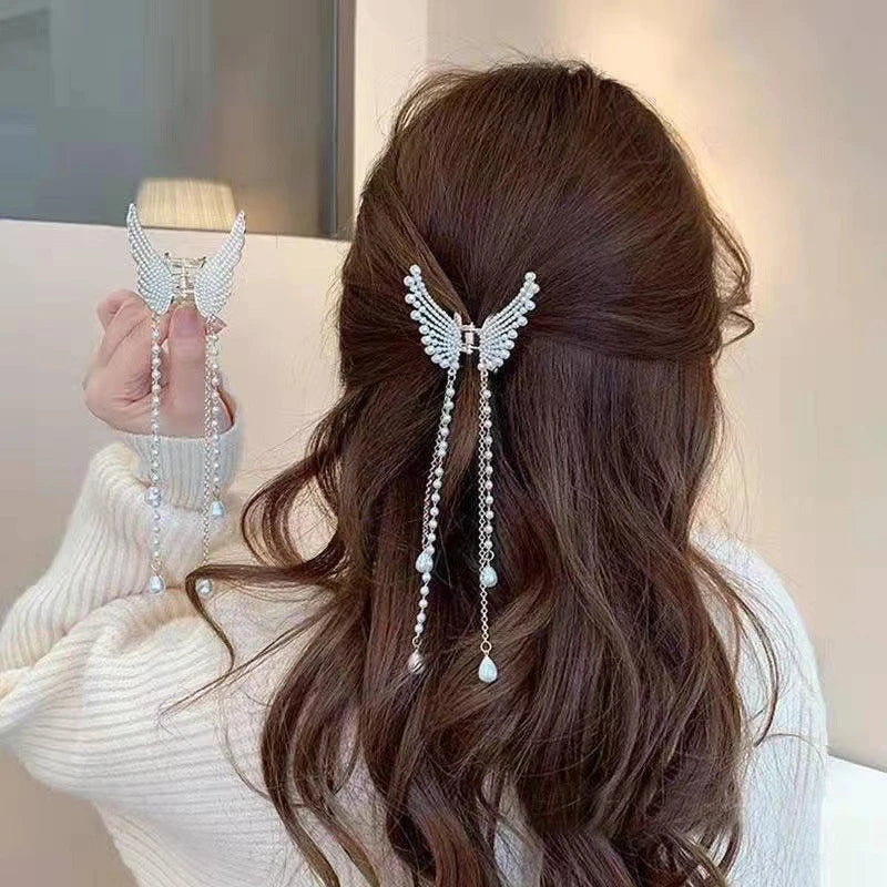 Butterfly Pearl Tassel Hairpin