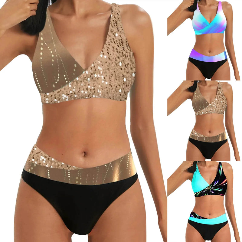 High-Waisted Tankini Set