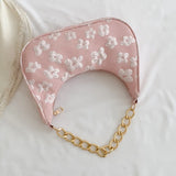 Flower Print Chain Purse