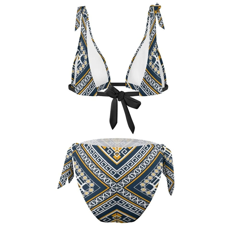 Push Up Geometric Bikinis Set