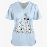 101 Dalmatian Printed Scrub Tops