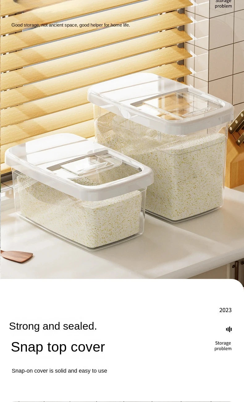 Large Capacity Rice Storage Box with Lid – Airtight, Transparent, Moisture-Proof & Insect-Proof Storage Container