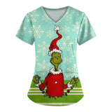 Christmas Grinch Scrub Tops