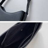 Simple PU Leather Underarm Bag