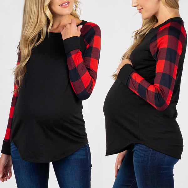 Maternity Long Sleeve Fashion Tops