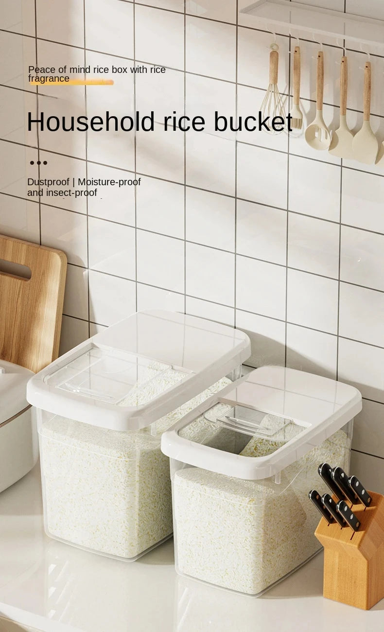 Large Capacity Rice Storage Box with Lid – Airtight, Transparent, Moisture-Proof & Insect-Proof Storage Container