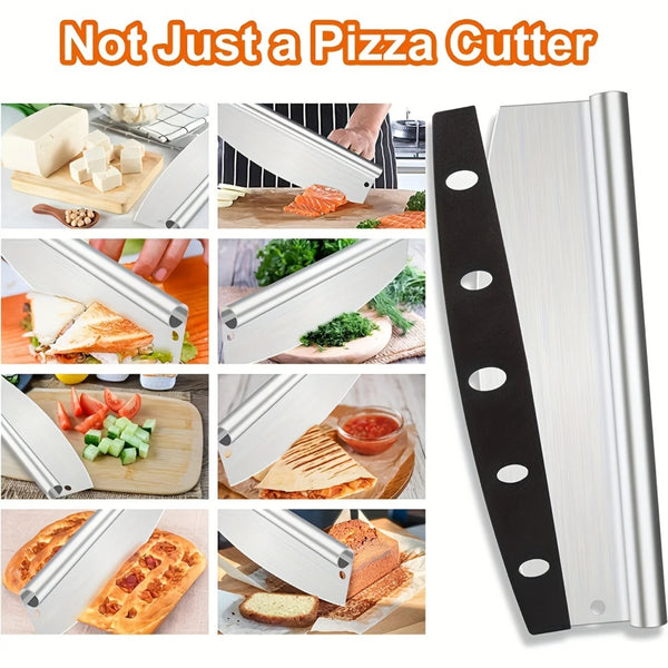 Stainless Steel Pizza Knife with Protective Cover