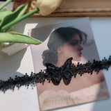 Fashion Black Velvet Lace Butterfly Choker