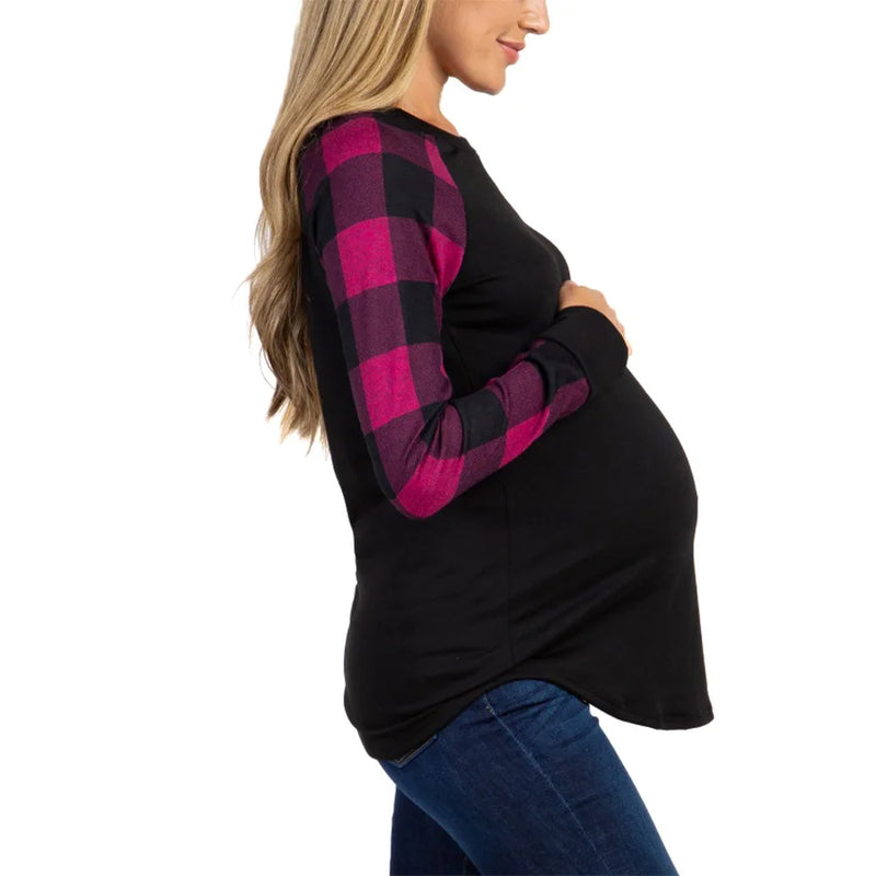 Maternity Long Sleeve Fashion Tops