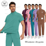 Men's High Quality Hospital Nurse Scrubs Sets - Slim Fit Medical Scrubs