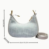 Casual Underarm Bag - Embroidery Baguette Bag