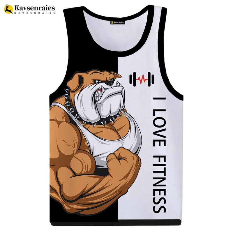 Men's Love Fitness Tank Top - 3D Printed Tank Tops 