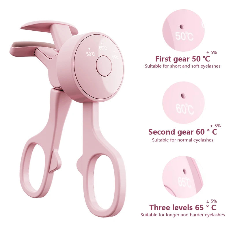 Electric Eyelash Curler: Fast Heating Portable Eyelash Perm & Lasting Curling Tool