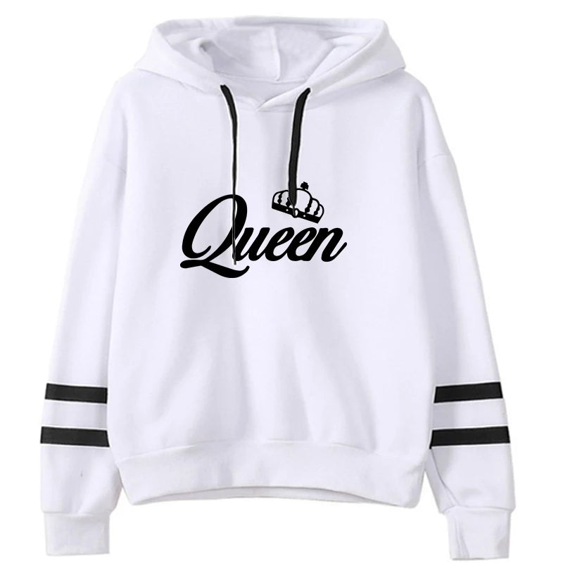 Queen Casual Tracksuit Hoodie + Sweatpants Set