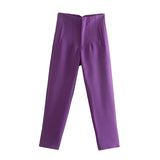 Women's High Waisted Casual Dress Trousers