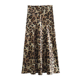 Fashion Leopard Print Long Skirt