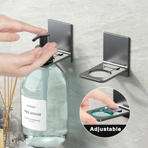 Aluminum Shower Gel Bottle Hooks-Wall Mounted Universal Soap Dispenser Holders