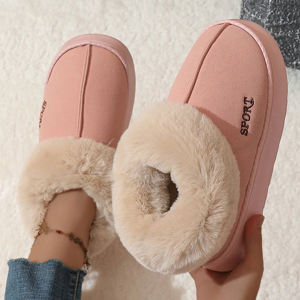 Pink Faux Fur Winter Boots