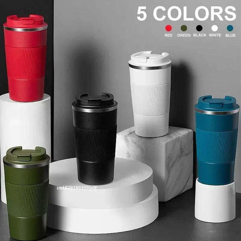 510ml Stainless Steel Coffee Cup Thermal Mug - Non-slip Travel Insulated Bottle