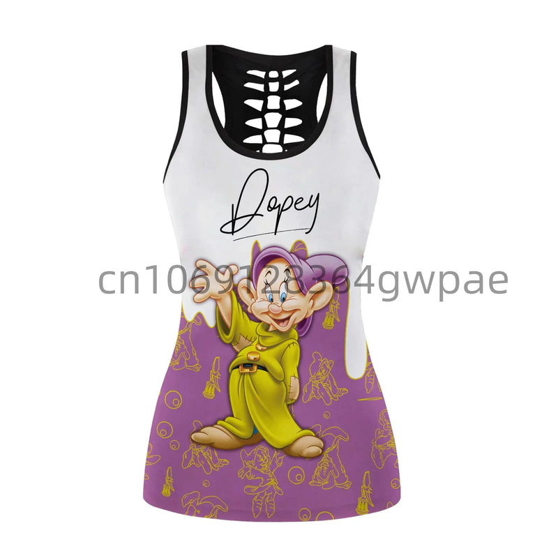 Disney Dopey Dwarf Cutout Tank Top Leggings Yoga Set