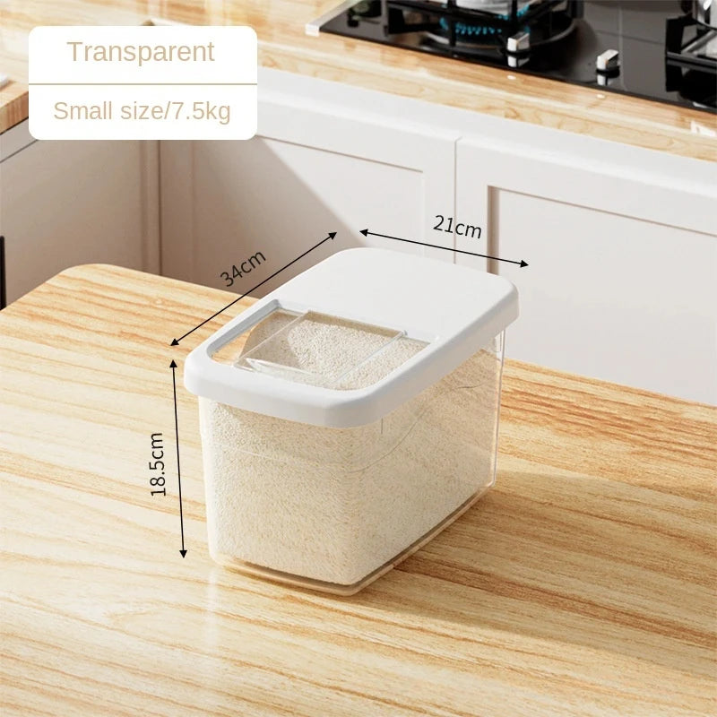 Large Capacity Rice Storage Box with Lid – Airtight, Transparent, Moisture-Proof & Insect-Proof Storage Container