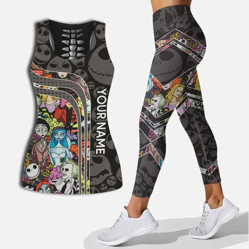 Disney Jack Skellington Hollow Vest + Leggings Yoga Suit