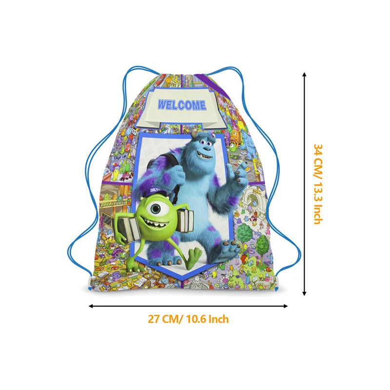 Monster University Theme Drawstring Backpack