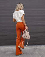 Fashionable Retro Corduroy Slightly Flared Pants