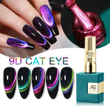 9D Cat Eye Gel Nail Polish - Magnetic Galaxy Effect Nail Gel