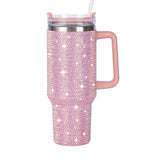 Diamond Thermos Cup with Handle – 40oz