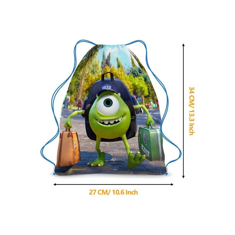 Monster University Theme Drawstring Backpack