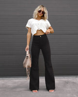 Fashionable Retro Corduroy Slightly Flared Pants