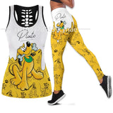 Disney Donald Duck Hollow Vest + Leggings Yoga Suit