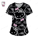 Hello Kitty Kawaii Nurse Scrub Tops